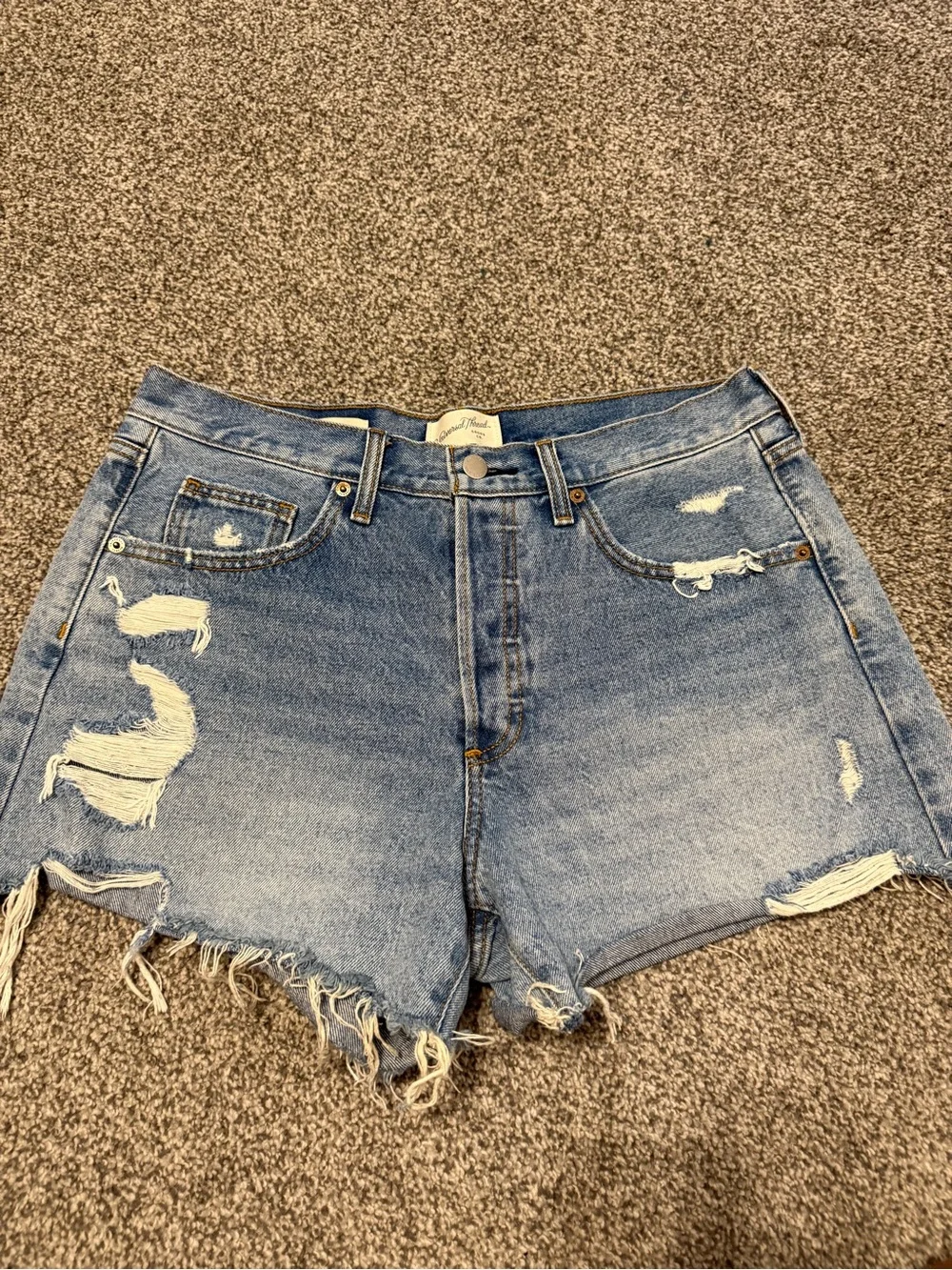 90s baggy denim shorts